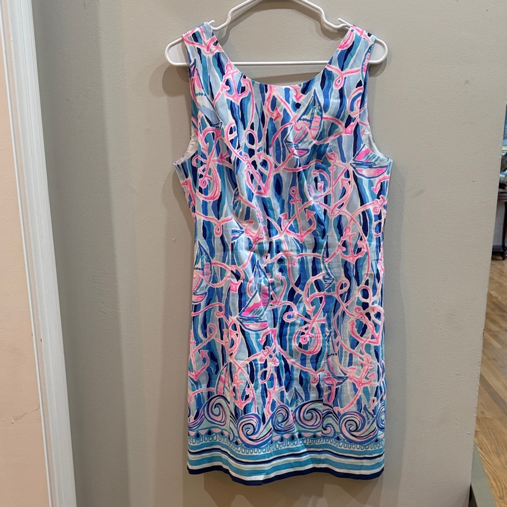 Lilly Pulitzer Vibrant Blue and Pink Mini Dress
